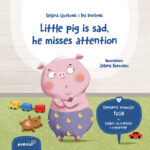 Little pig is sad, he misses attention