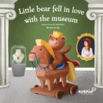 Little bear fell in love with the museum